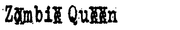Zombie Queen font preview